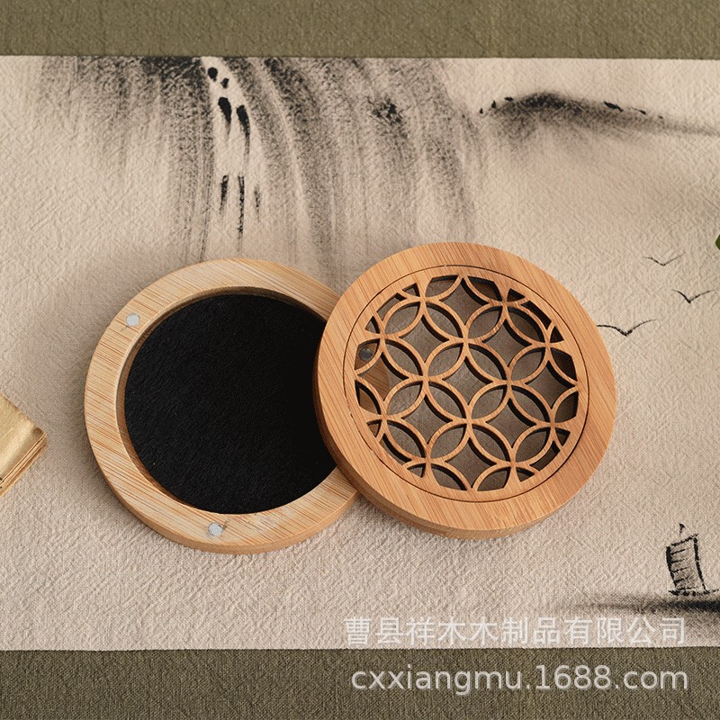 木质香薰盒室内卧香盒 线香香炉 香插木盒车载熏香盒仿古木盒