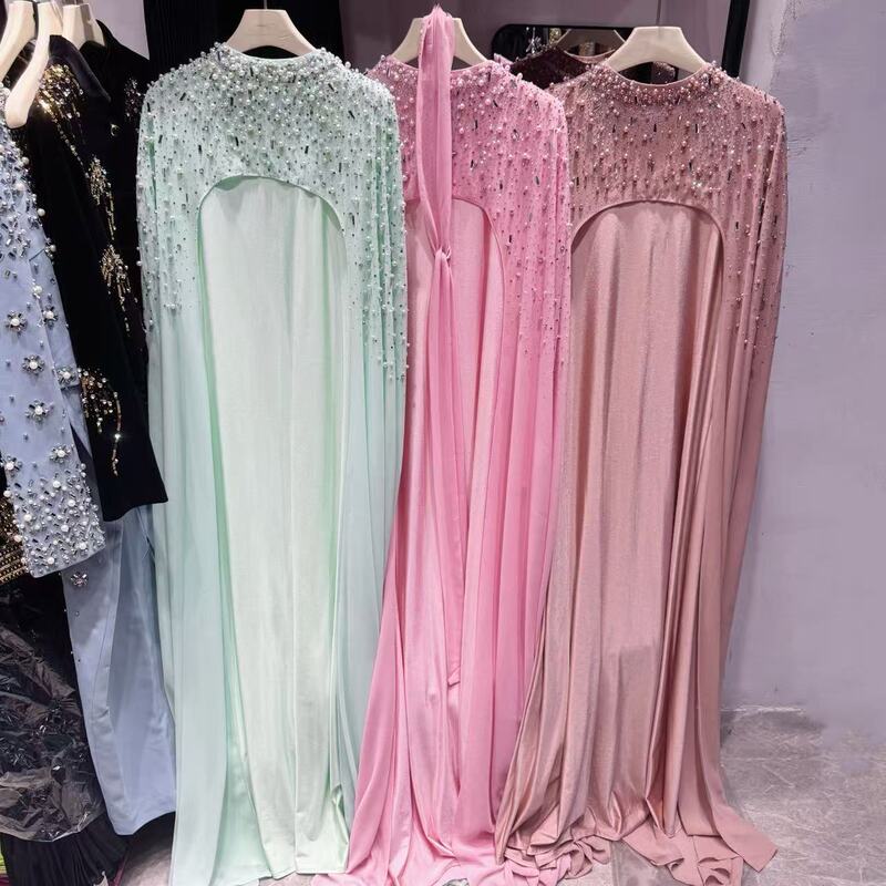 Cross-Border Foreign Trade Elegant Banquet Gown Long Dress for Women 2026 New Style Heavy Beading and Rhinestone Embellished Cover-Up Dress