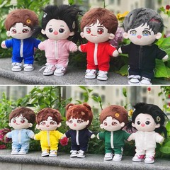 20 cm children's sportswear set, celebrity style school uniform, cotton doll clothing, plush children's clothing