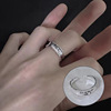 Retro fashionable one size brand ring hip-hop style, European style, silver 925 sample, Japanese and Korean, simple and elegant design, punk style, on index finger
