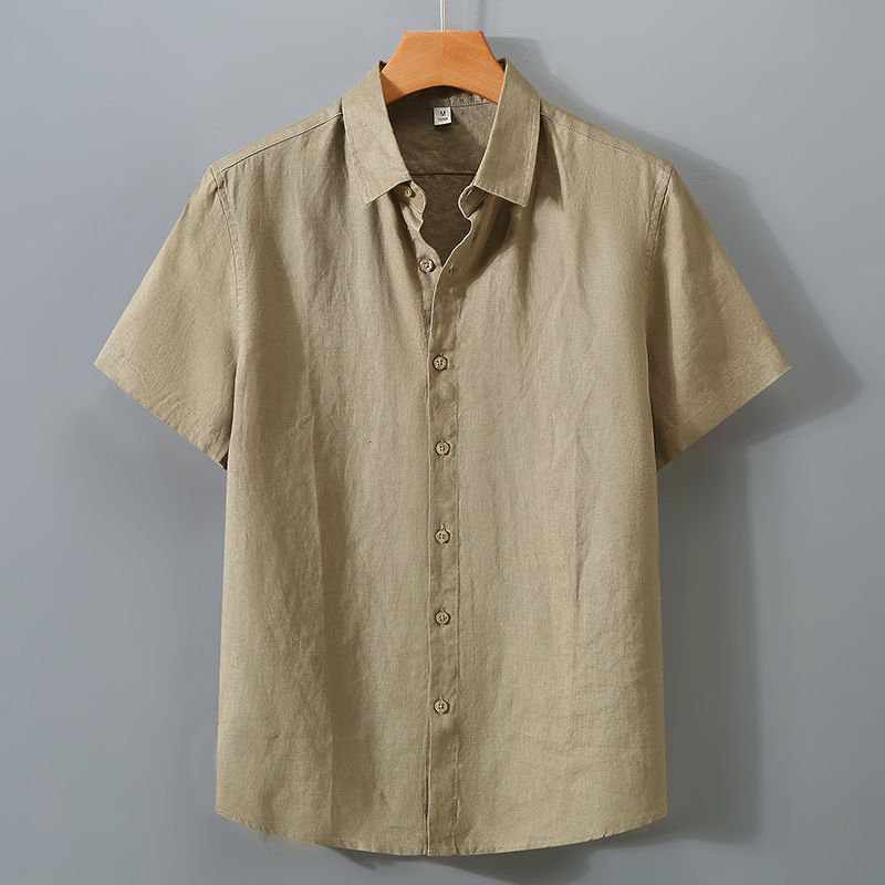 Summer retro solid color thin shirt for leisure