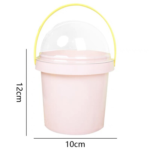 Cream cake bucket cake decoration ornaments children's portable birthday bucket creative cute colorful soft strip sticker decoration