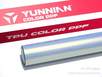 PPF, factory wholesale, Auto Color Change Film - tpu-blue-charm-gold-dual-use-for-wet-and-dry-surfaces-15215m