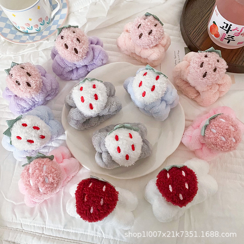 flannel strawberry for face washing