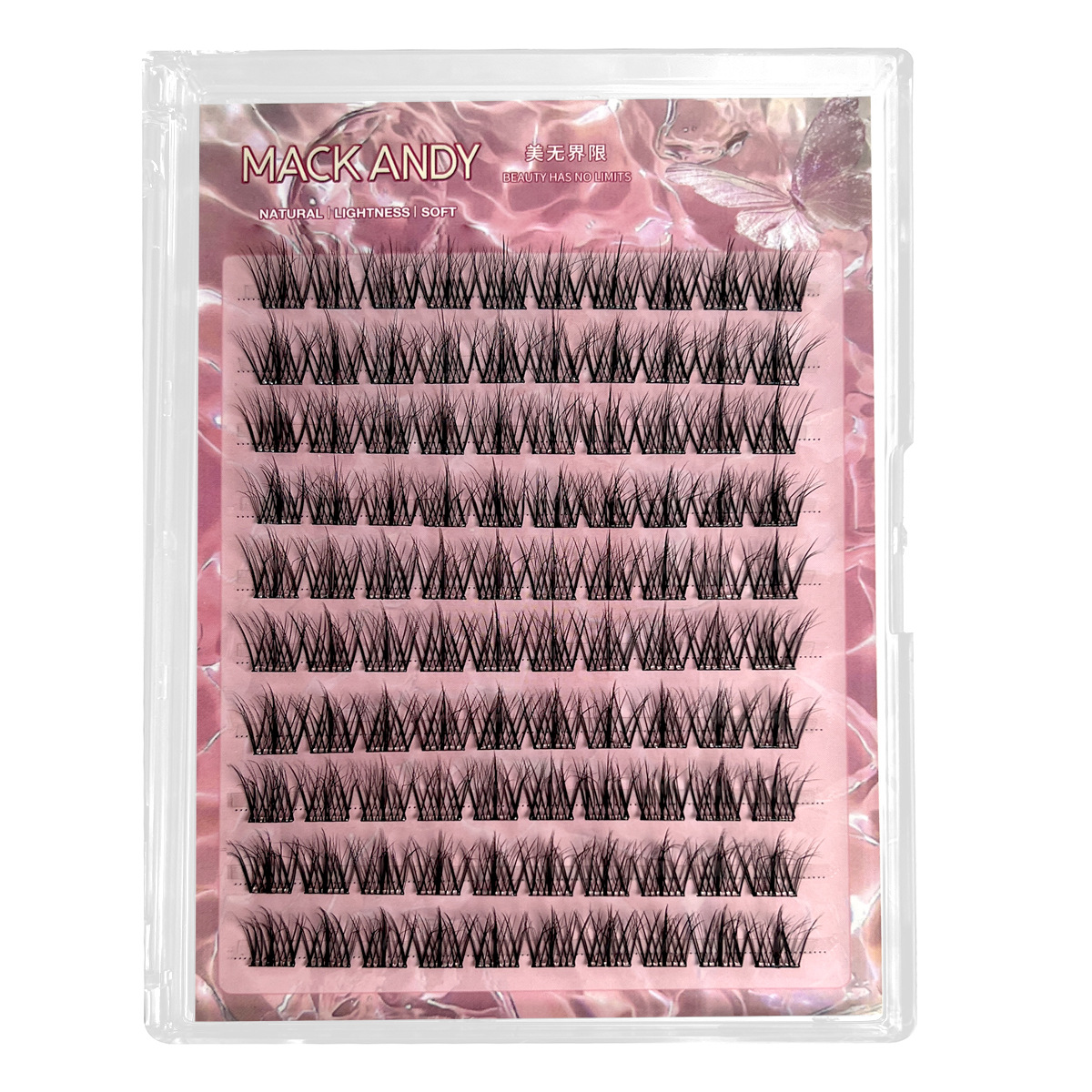 Pestañas Postizas de Terciopelo de Visón 5D, Segmentadas, Voluminosas, Rizadas, sin Pegamento, sin Necesidad de Retirar, Rizado Natural, en Racimo Individual