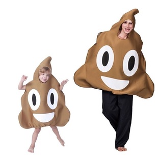 Halloween Parent-Child Costume Poop Expression Poop Costume Adult Men's Poop Costume Funny Clothes