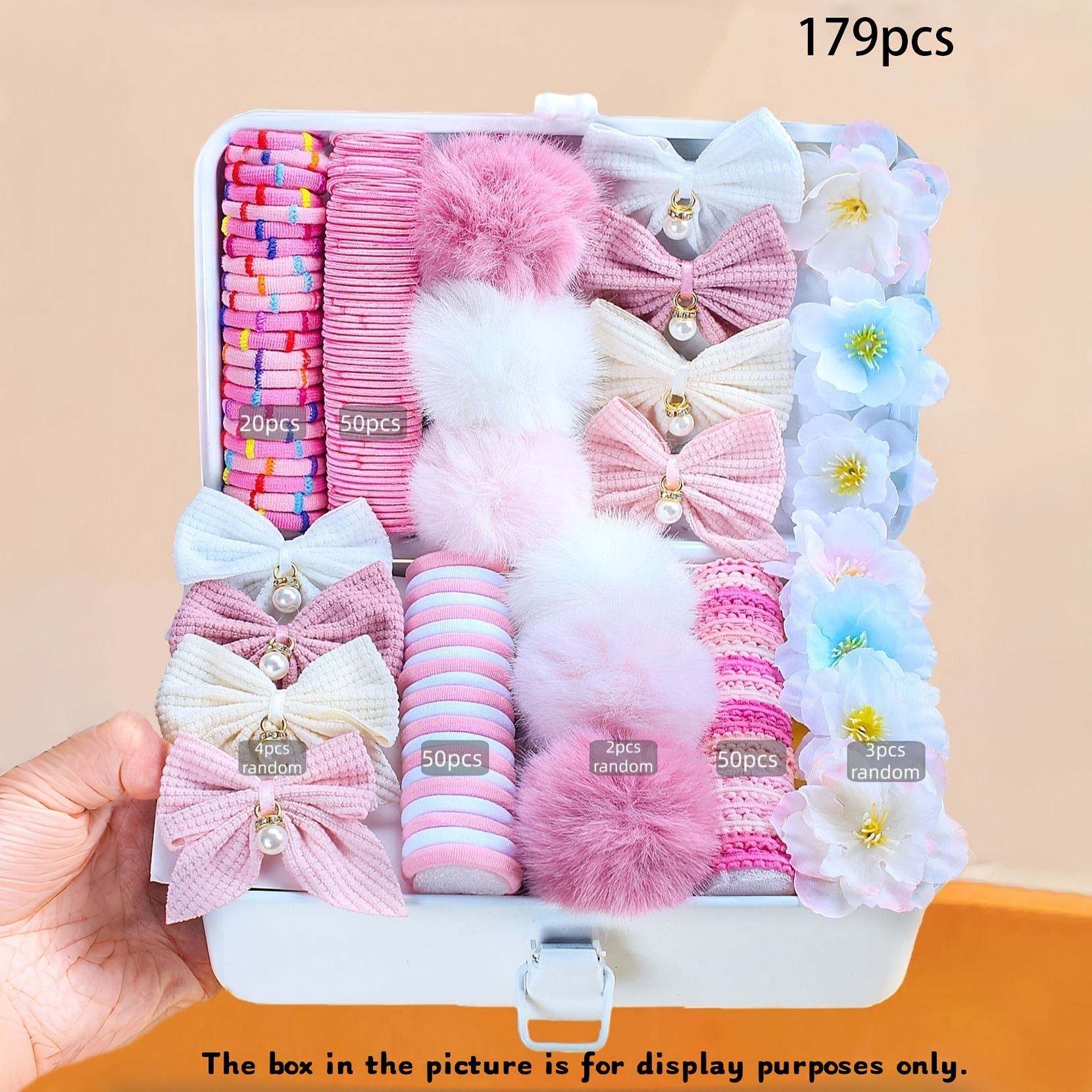 Clips para el cabello de niños, anillo para el cabello, clips para el cabello, caja de regalo, banda de correa de princesa, conjunto de peluquería, regalo diario para bebés