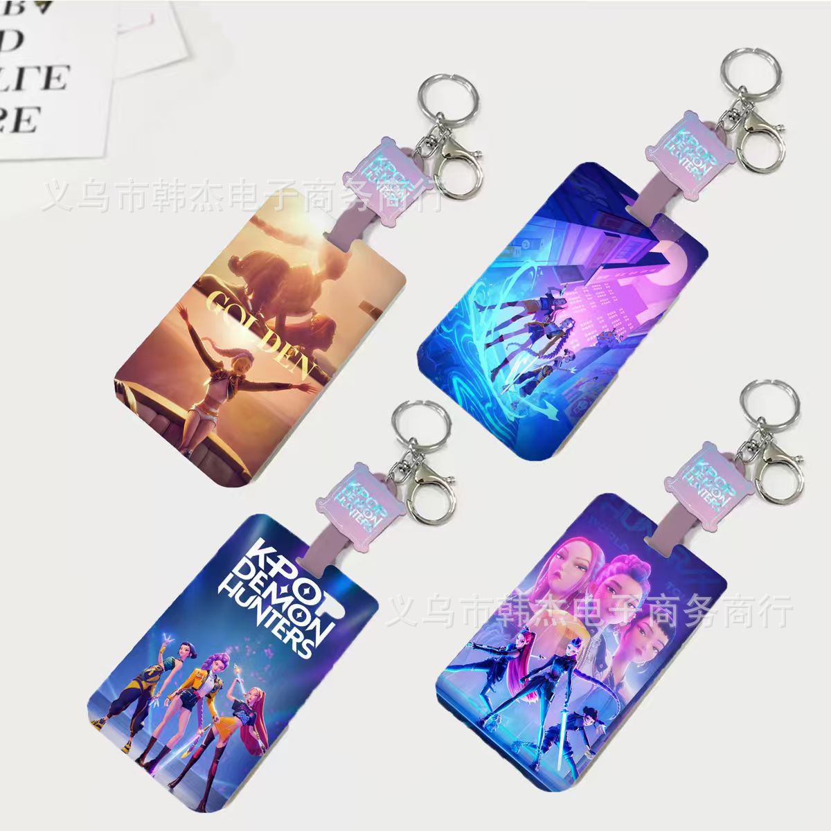 可定 制KPOP猎魔女团推拉滑盖式亚克力卡套动漫周边学生饭卡卡套