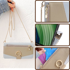 適用華為Mate 50 Pro錢夾保護套P60皮套P50E斜挎包大容量手機殼