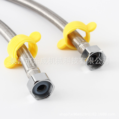 304 stainless steel braided metal flexible hose high-pressure water supply pipe 4/8 inch for hot and cold water inlet of water heater and toilet