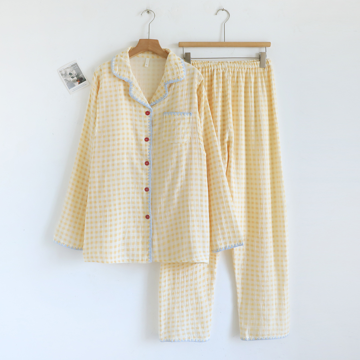[removable breast pad] yellow plaid / M