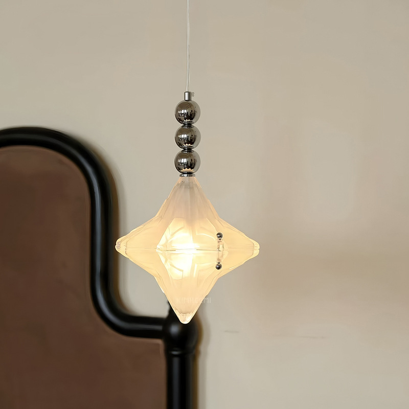 French Bauhaus Star Chandelier Entrance Bedroom Bedside Lamp Light Luxury Designer Corridor Restaurant Glass Small Chandelier French Bauhaus Star Chandelier Entrance Bedroom Bedside Lamp Light Luxury Designer Corridor Restaurant Glass Small Chandelier