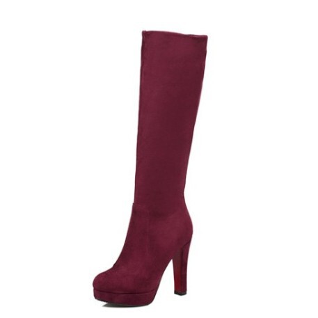 2023 foreign trade Europe and the United States in autumn and winter high heel thick heel high boots thin leg boots round head suede size size foreign trade 2023 foreign trade Europe and the United States in autumn and winter high heel thick heel high boots thin leg boots round head suede size size foreign trade