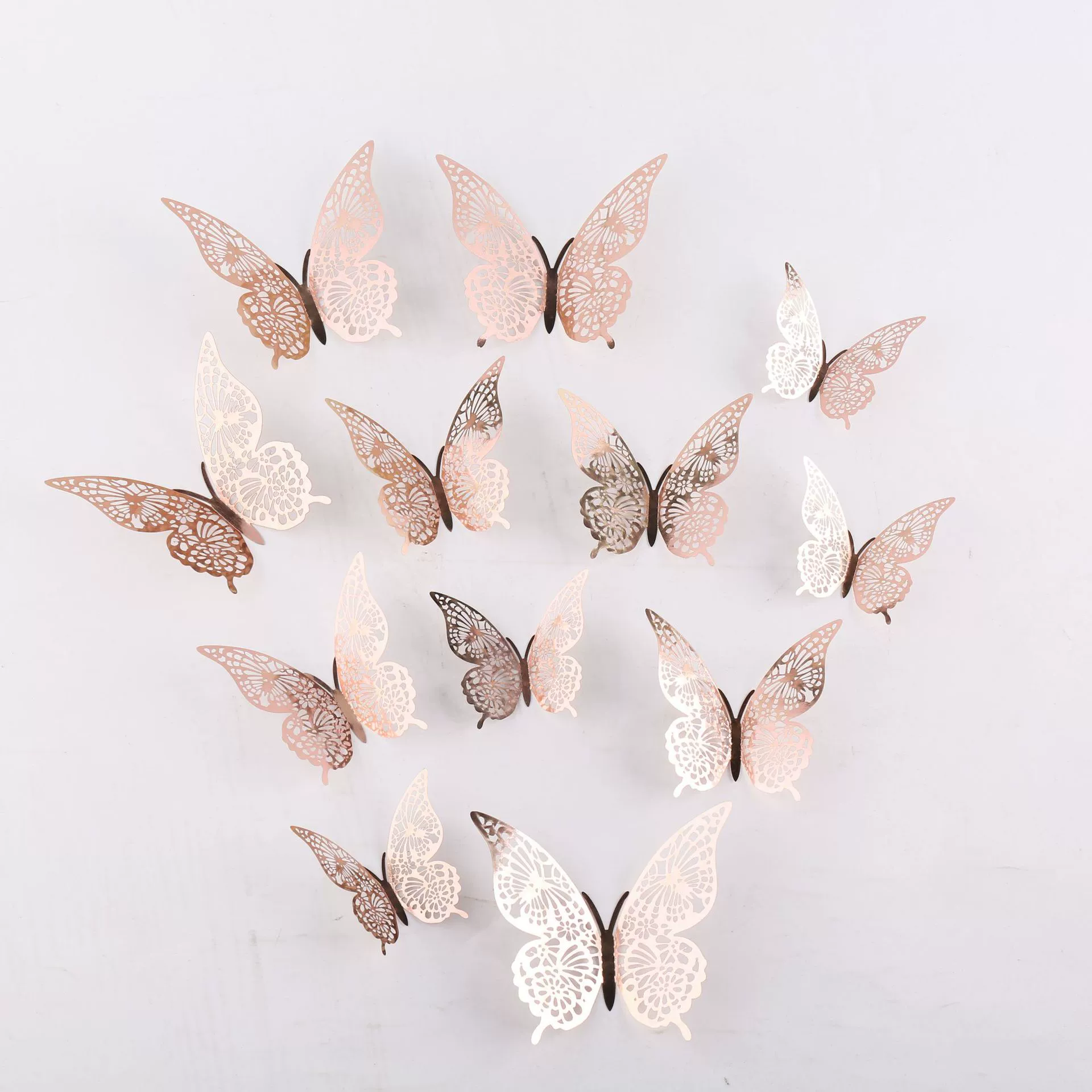 Полуж Butterfly 3D полый имитационный металлический бабочек настенный декор для дома гостиной трехмерная бабочка декоративная наклейка