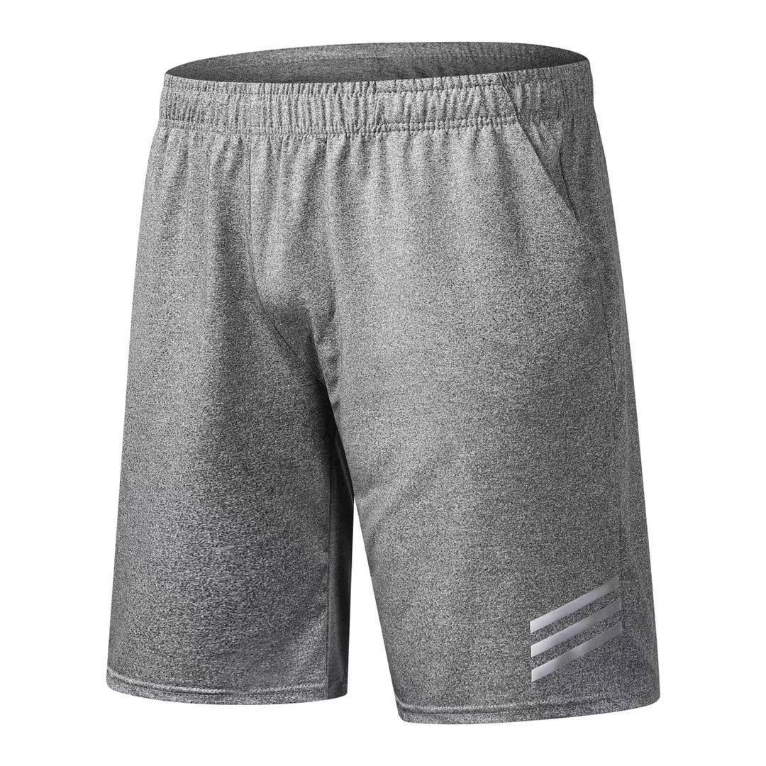 Three-bar light gray mid-pants