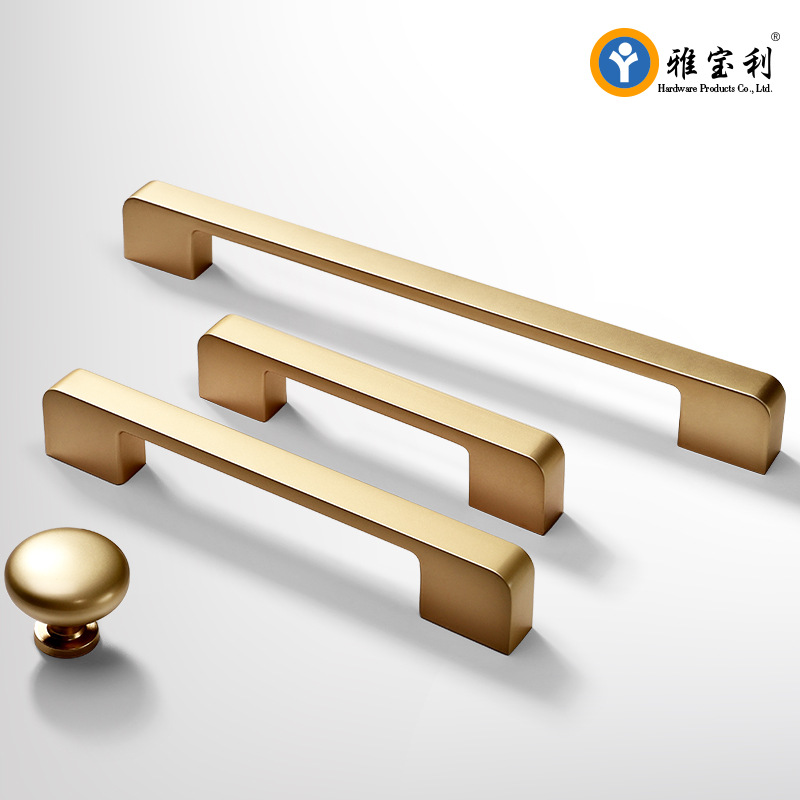 歐式現代簡約金色黑色抽屜單孔拉手美式衣櫃櫥櫃門小拉手鋅合金