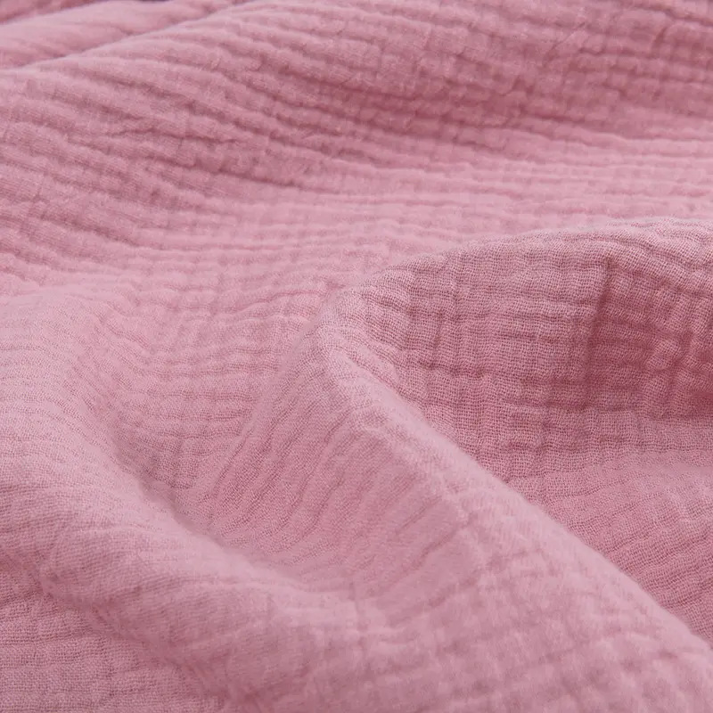 100% algodón imprimido al por mayor de alta calidad teñido gaza de doble capa tela de ropa infantil