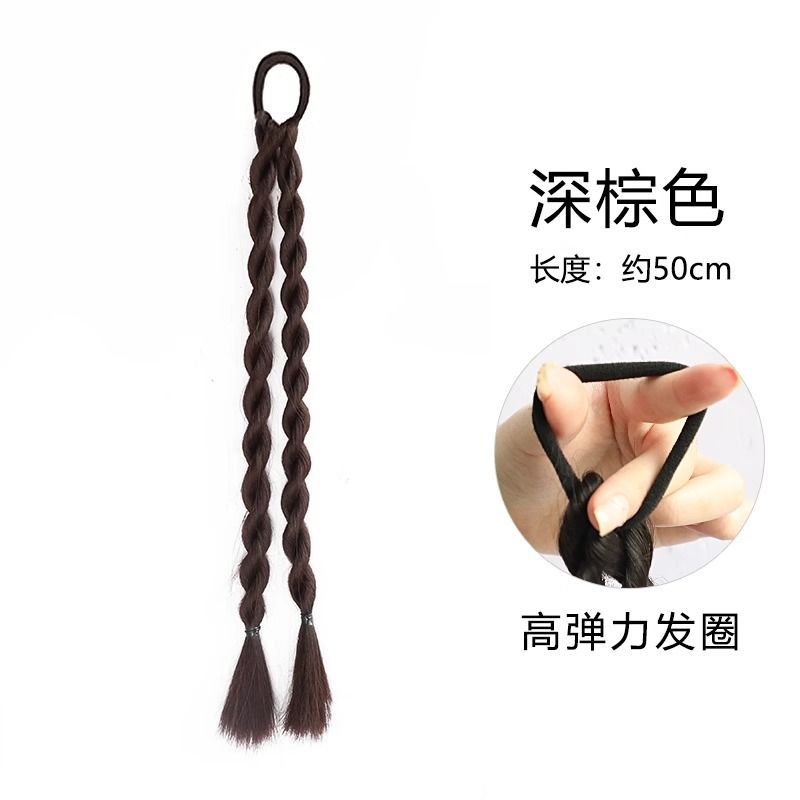 Peruca de cola de caballo mujer trenzada peruca de trenza de torsión nueva trenza de boxeo chino red roja con la misma trenza peruca de trenza