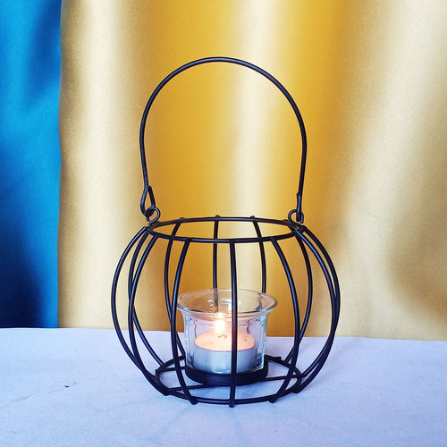 Factory direct sales cross-border Nordic style creative iron wire candle holder wrought iron fruit basket golden wrought iron candle holder home accessories