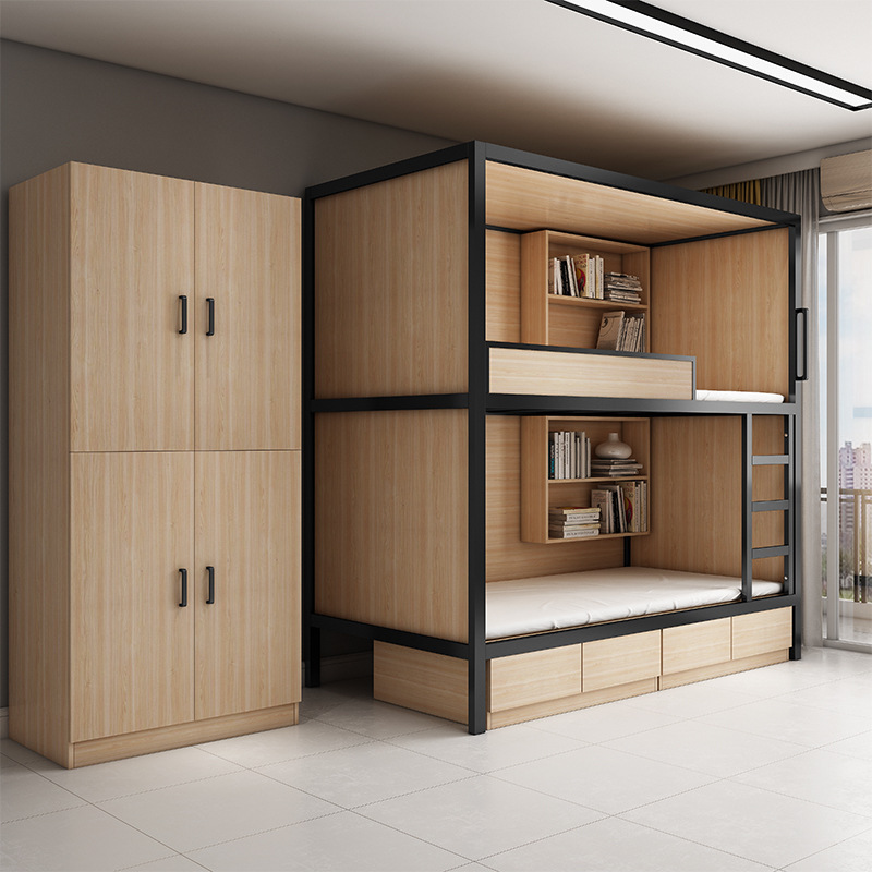 Camas altas y bajas, dormitorios de empleados, camas dobles para adultos, cápsulas espaciales, camas de hierro forjado, camas de casa pequeñas