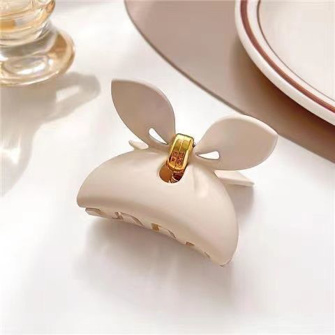 Corea del Sur leche marrón horquilla updo clip de pelo de alto grado temperamento helado clip de pelo espalda Cabeza tiburón clip de la joyería horquilla