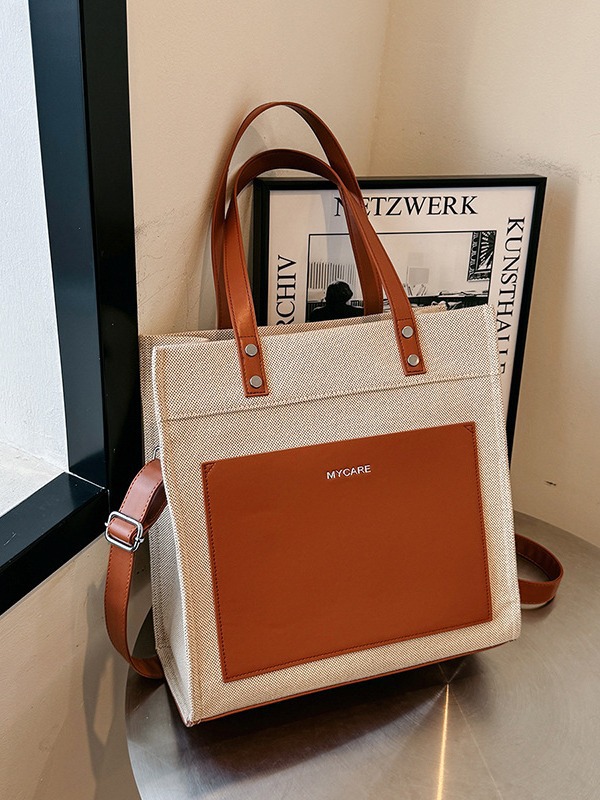 Bolso portátil de lona personalizado para mujer nueva tendencia con logotipo impreso en color casual bolso de mensajero de viaje de negocios