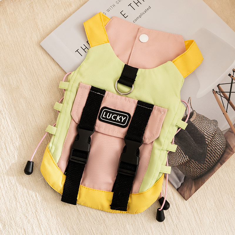 Otoño y invierno perros salen mochila tipo cinturón para perros pequeños y medianos chaleco Teddy Bear traje de asalto ropa de perro mascota
