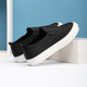 2023 New Summer Breathable Slip-on Lazy Canvas Shoes Foot Loafers Casual All-match Black Shoes Wholesale