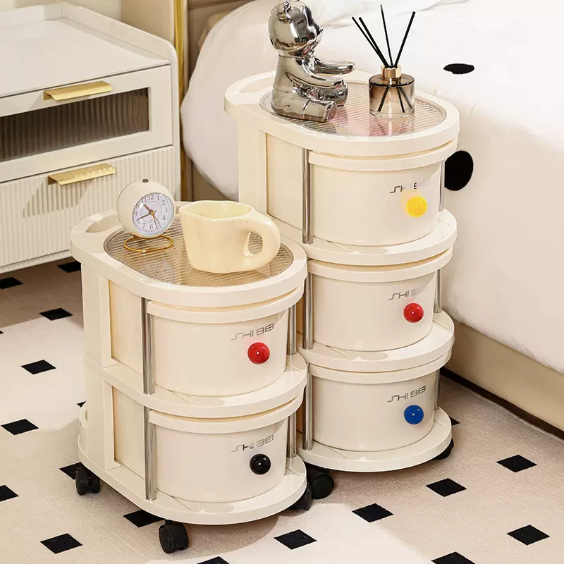 家用零食置物架小推车可移动多层抽屉收纳玩具客厅高颜值储物柜子