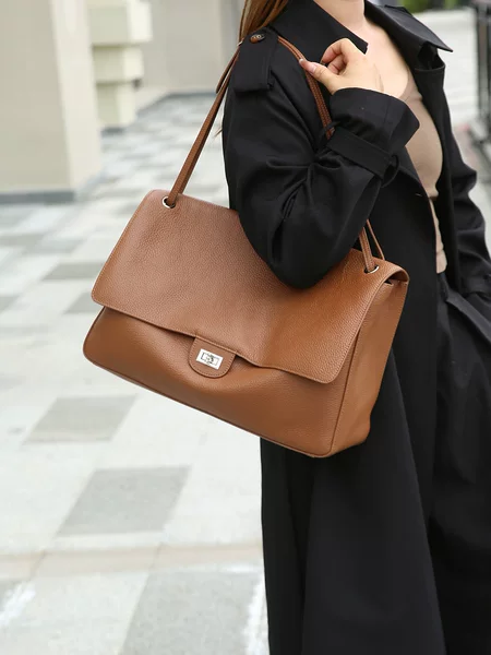 26S women's bag 2026 new model high-end elegant single-shoulder underarm bag genuine leather women's bag large maxi flap bag