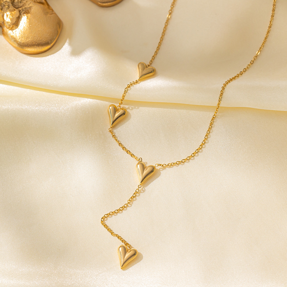 8g Weight PVD Coated Gold Plating Process 18K Real Gold Plated Plating Material 304 Stainless Steel Pendant Material Layered Necklaces, Pendant Necklace Classification 304 Stainless Steel Chain Material Paperclip Chain, cable chain, Twisted Rope Chain Chain Type 1 Piece Quantity Casual, Daily, Date Occasion 304 Stainless Steel Material Heart Shape Pattern Women's Gender Sweet, IG Style Style Plating Craft Heart Shape Titanium Steel Sweet IG Style Layered Necklaces Pendant Necklace 27