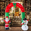 跨境货源圣诞节庭院装饰场地布置道具充气 圣诞拱门圣诞老人雪人