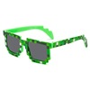 New fashion trend grid rampant racet glasses, my world peripheral party, strange pixel sunglasses