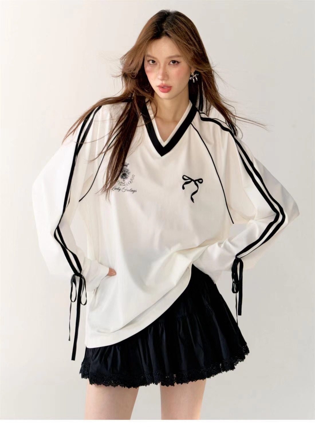 White Long Sleeve Pullover