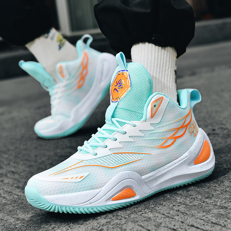 2024 zapatos de baloncesto transfronterizos de tamaño grande zapatos de hombre zapatos deportivos antideslizantes transpirables zapatos de entrenamiento de combate para estudiantes de secundaria juveniles