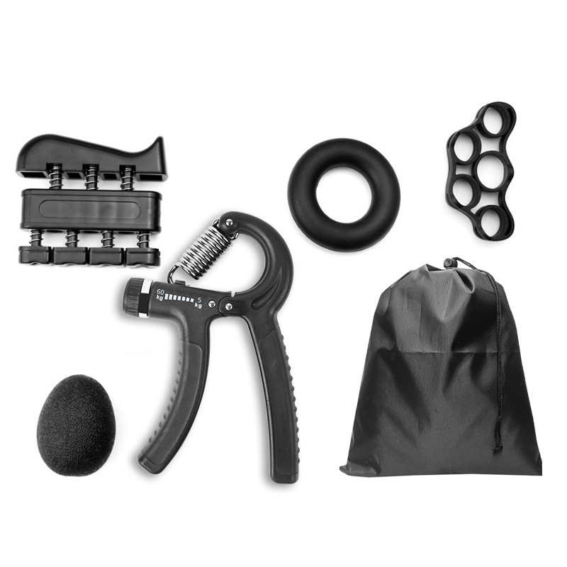 Traje de agarre en stock pulsera ejercicio mano fuerza agarre traje equipo de entrenamiento agarre conjunto de cinco piezas