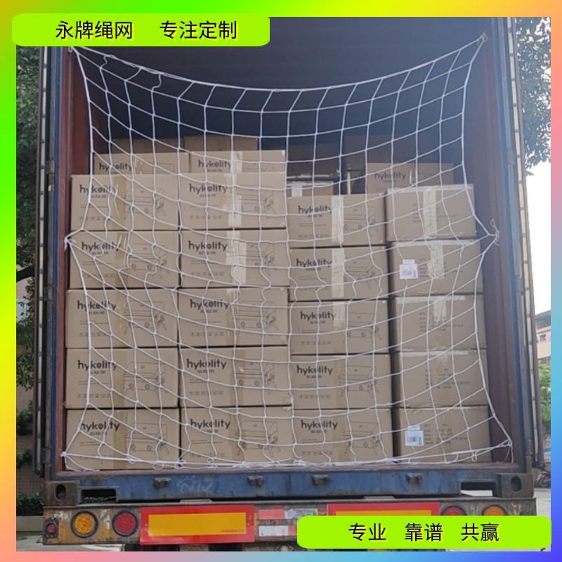 广州永牌绳网厂价直销集装箱门防护网 顺德聚乙烯尼龙货柜安全网