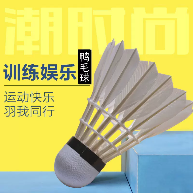 羽毛球专业耐打羽毛球训练比赛球鸭毛球12个飞行稳定训练羽毛球