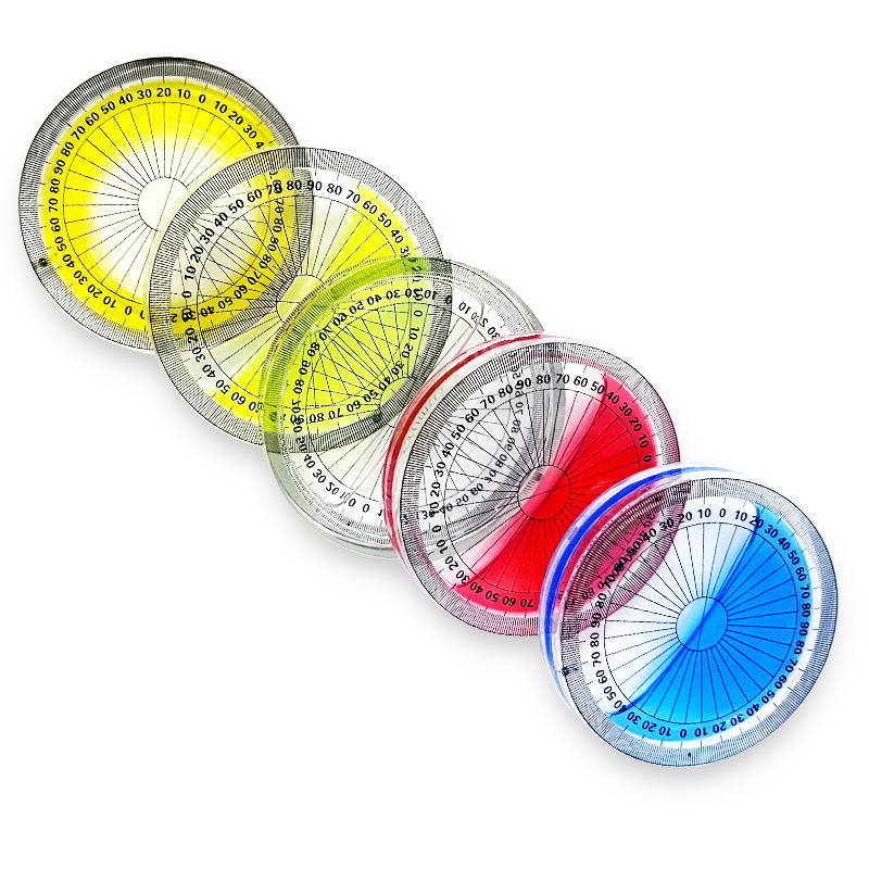 亚克力角度尺 圆盘水准泡医疗设备用坡度仪 蓝色角度仪水平泡