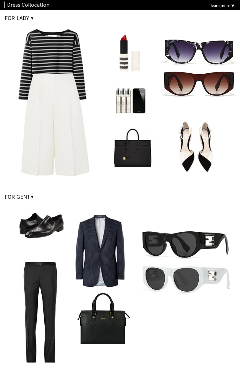 Cross-border foreign trade new modern retro generous frame metal accessories sunglasses INS wind street photography sunglasses 9217_voghion.com