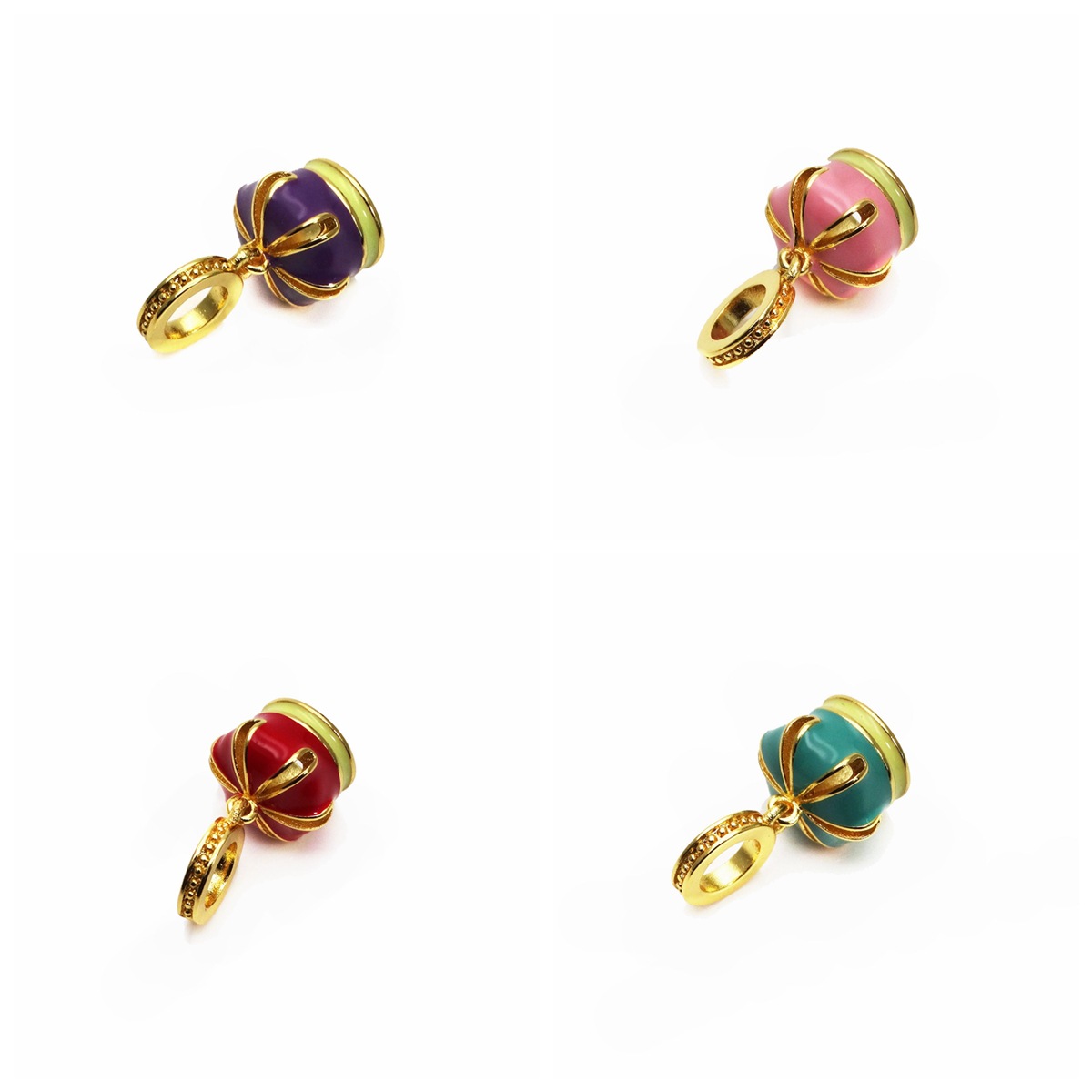 6g Weight Charms, Jewelry Accessories Classification 1 Piece Quantity Copper Material Heart Shape Pattern Enamel Design Cute Style 1 Piece Copper Heart Shape 5