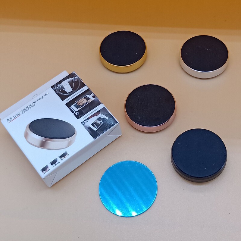 人気のアルミ合金製粘着式丸型スマホマグネットホルダー、車載ナビに貼り付け可能、車のエアコン吹き出し口に自由に貼れる|undefined