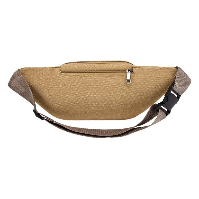 2026 New Model Men's Four-Layer Thickened Canvas Waist Bag for Outdoor Hiking and Travel, Men's Bag for Cycling and Street Vending, Crossbody Chest Bag