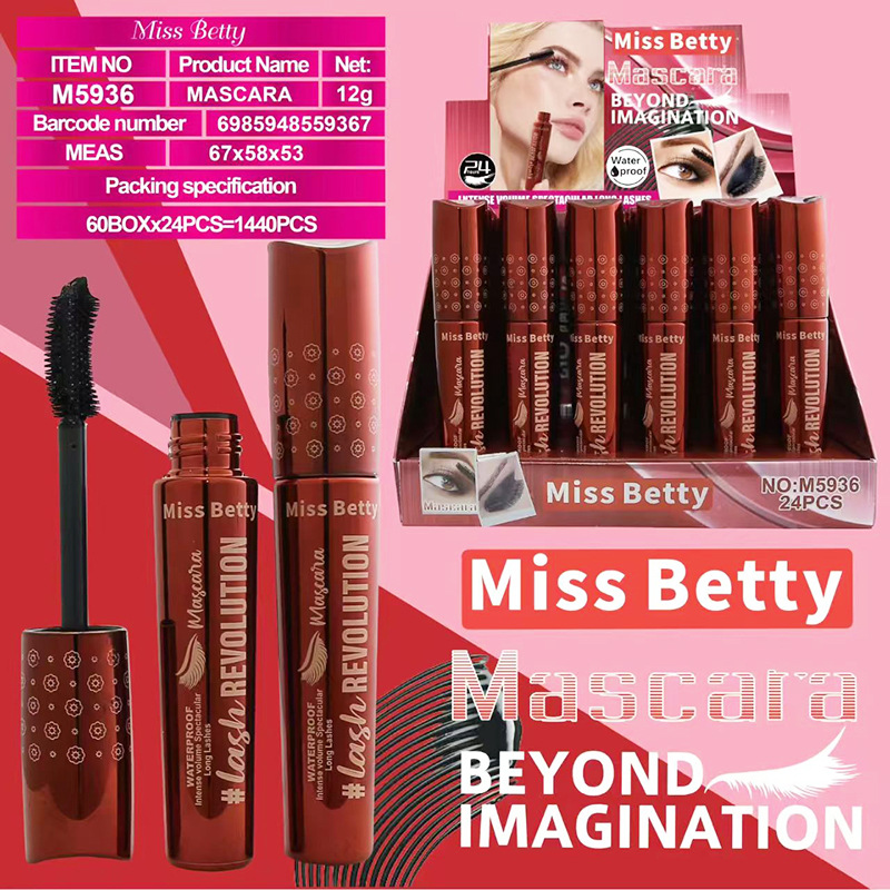 MissBetty nuevo producto de comercio exterior transfronterizo denso curvilineo impermeable mascara delineador de ojos mascara crema