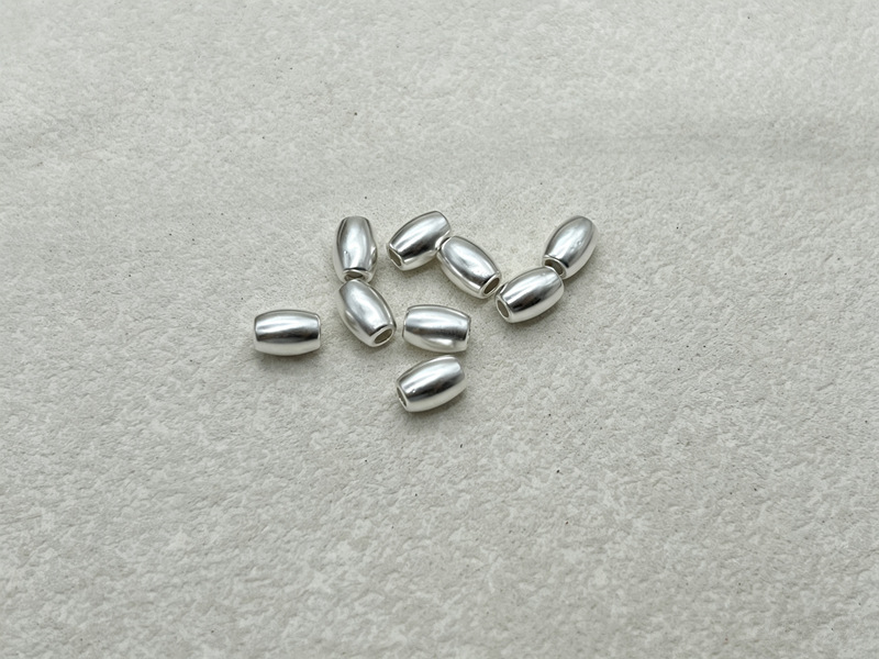 999 pure silver seven-bead olive-shaped beads DIY bracelet accessories, spacer beads, fortune beads, bracelet beads, silver beads