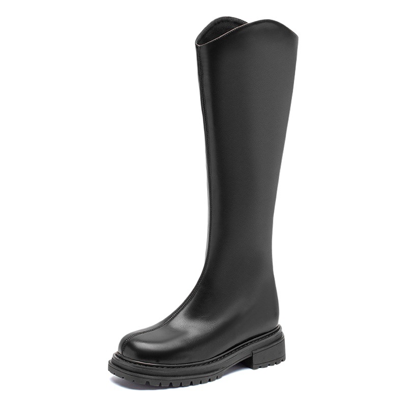 Botas Largas Estilo Británico Augu Shiden para Mujer, Otoño 2025, Nuevas Botas Martin de Moda, Botas de Montar Estilo Retro Urbano.