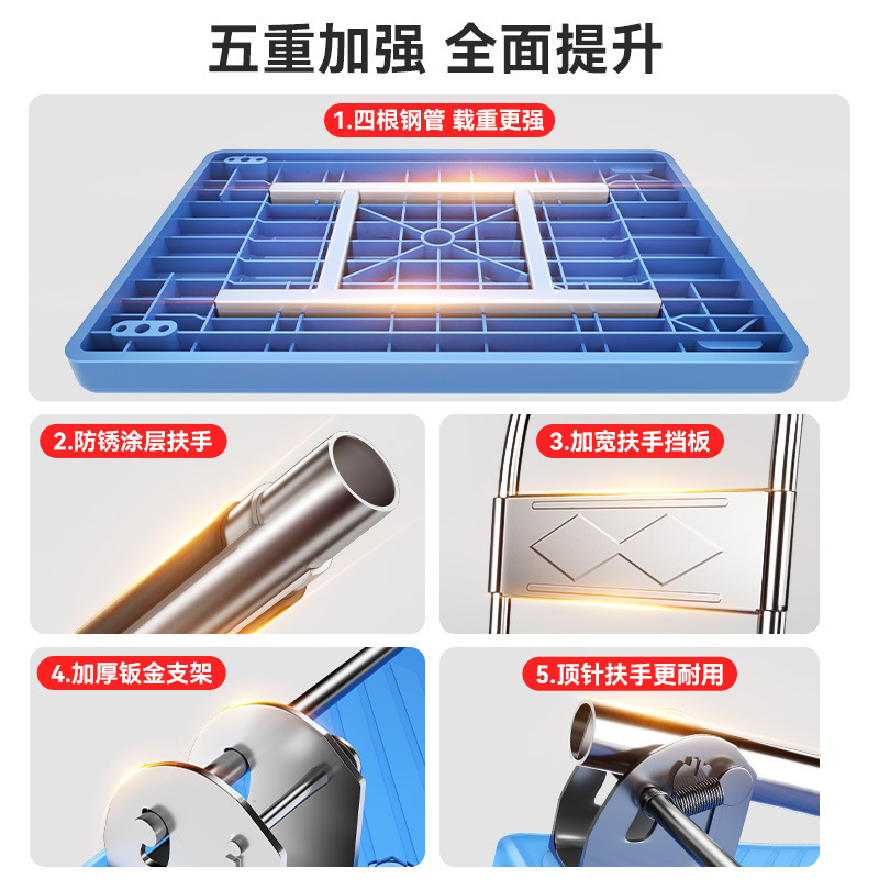 小型トロリー、貨物トレーラー、折りたたみ式家庭用ポータブルトロリー、ハンドトロリー、平台車、滑車、小型プルカイ|undefined