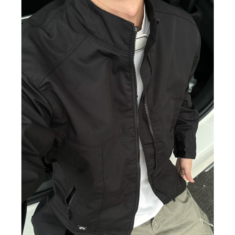春秋美式战术机能户外冲锋衣夹克外套男防水立领痞帅工装上衣百搭|undefined