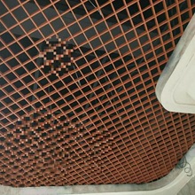 木纹铝格栅天花吊顶 铝合金吊顶格栅 铁格栅吊顶格兰网格吊顶厂家