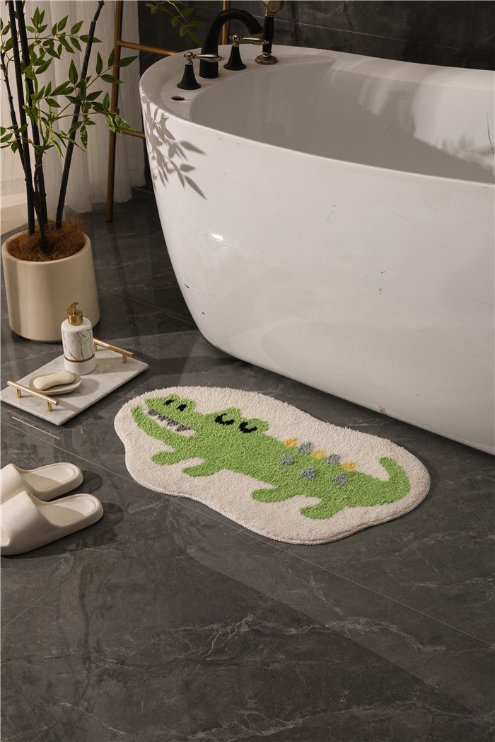 Cross-Border Flocking Floor Mat Tpr Non-Slip Microfiber Bathroom Absorbent Mat Door Mat Creative Carpet Customized with Pictures